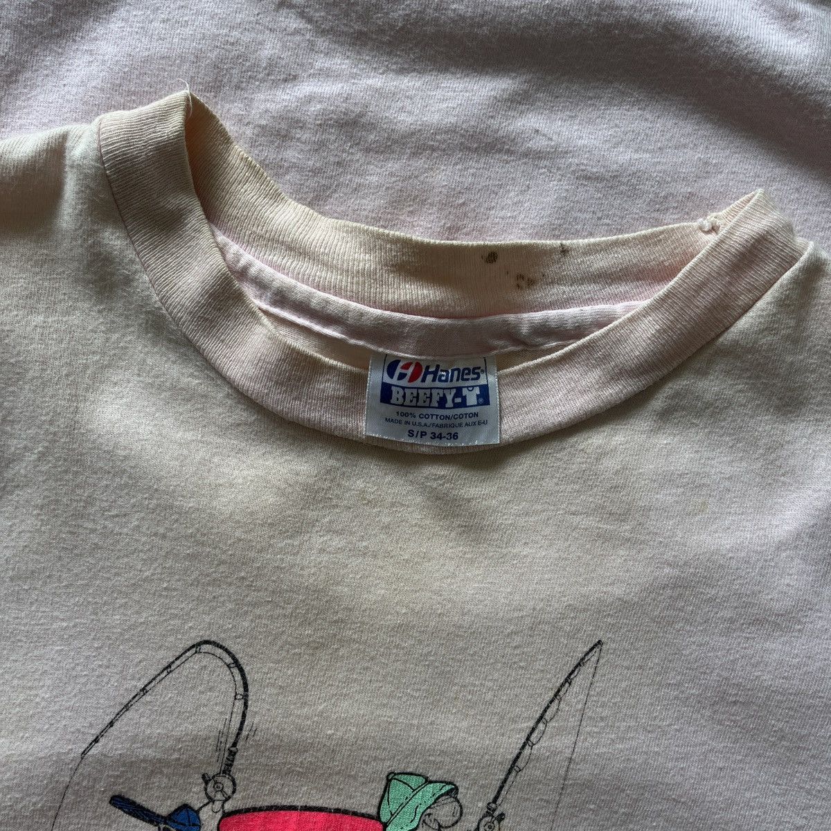Hanes × Vintage Vintage 1980s Fish Guam Hanes Beefy Single Stitch TShirt Size US S / EU 44-46 / 1 - 14 Thumbnail