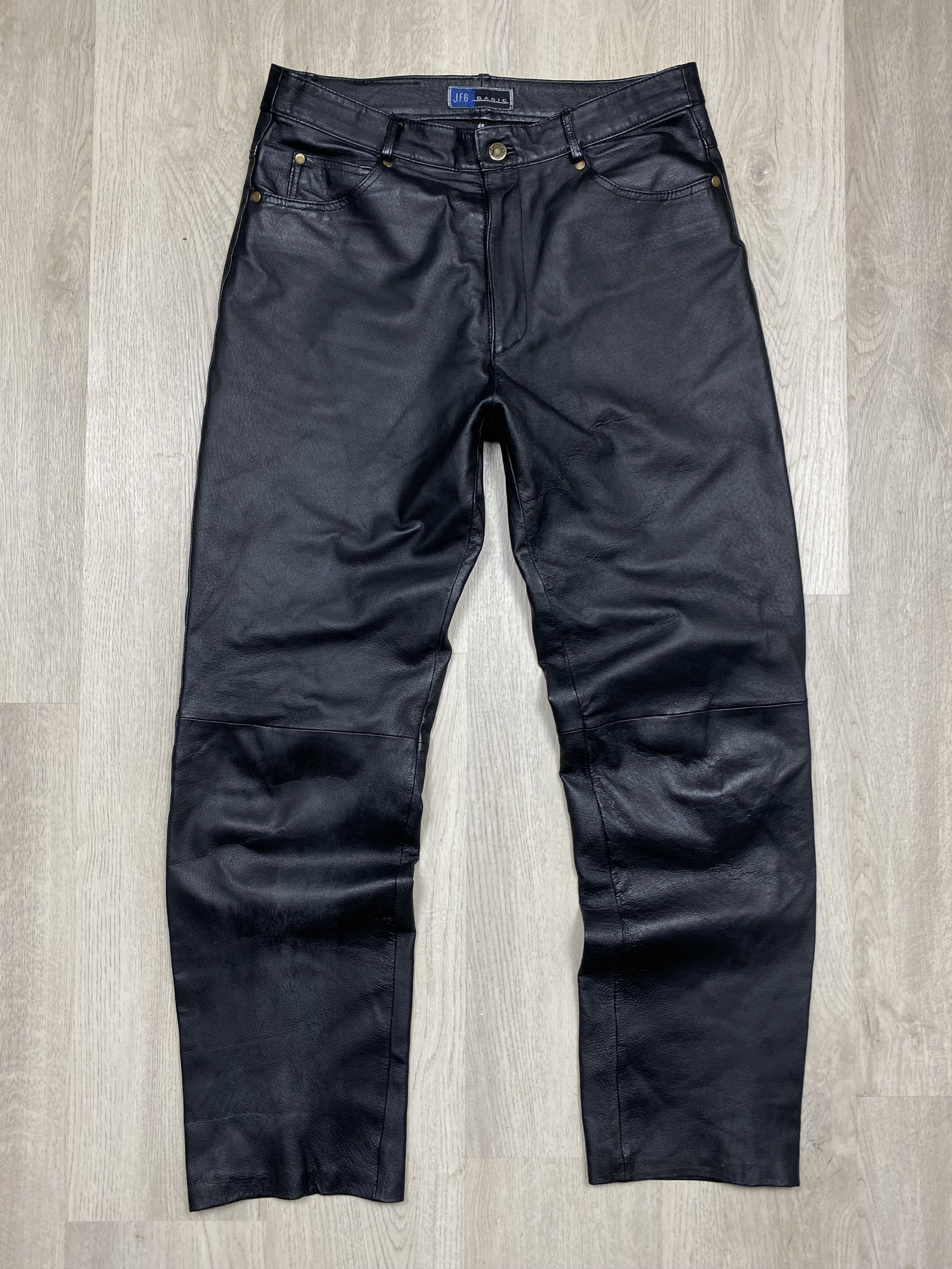 Genuine Leather Vintage Genuine Leather Pants Biker Motorcycle Size US 32 / EU 48 - 1 Thumbnail