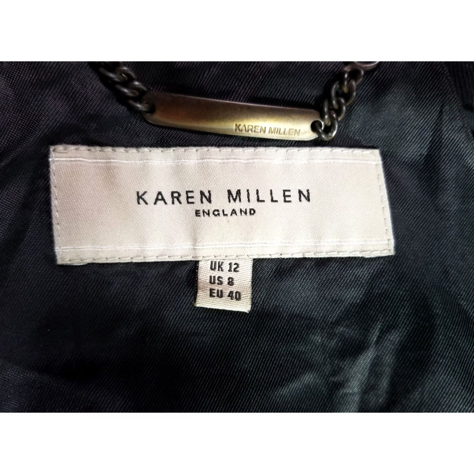 Karen Millen Karen Millen Black Canvas Jacket size 8 Women's Cape Style Size M / US 6-8 / IT 42-44 - 5 Thumbnail