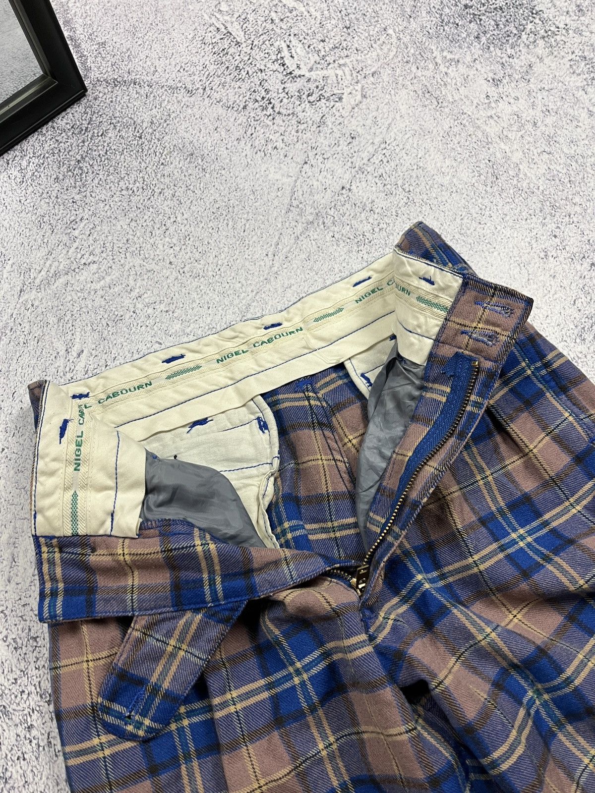 Nigel Cabourn Nigel Cabourn Vintage Wool Cheked Pants Rare Made in England Size 32" / US 10 / IT 46 - 12 Thumbnail