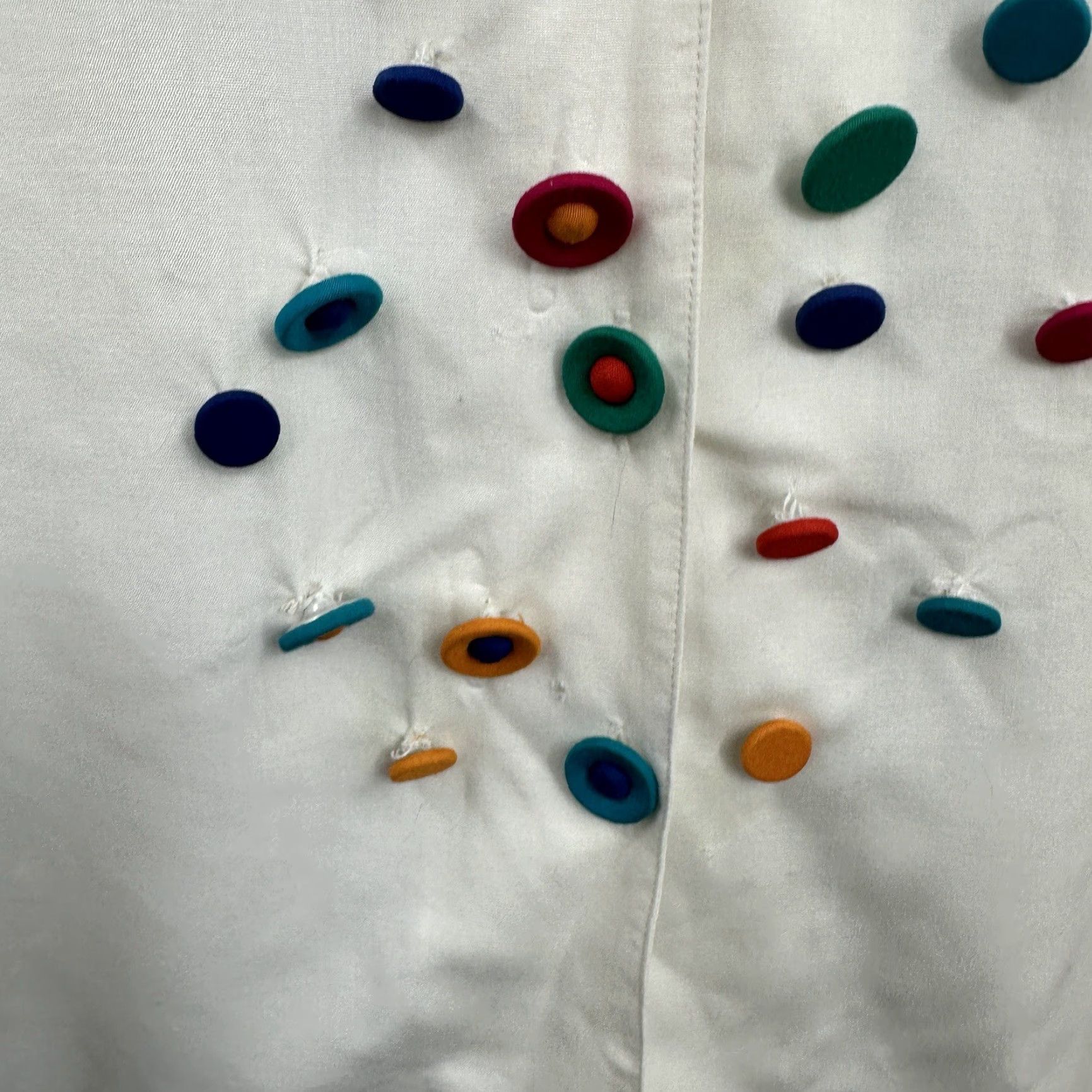 Express VINTAGE Express Blouse Shirt Womens S Ivory 90s Clowncore Button Collared Long Sleeve Retro Boho 80s 90s Womens Size S / US 4 / IT 40 - 7 Thumbnail