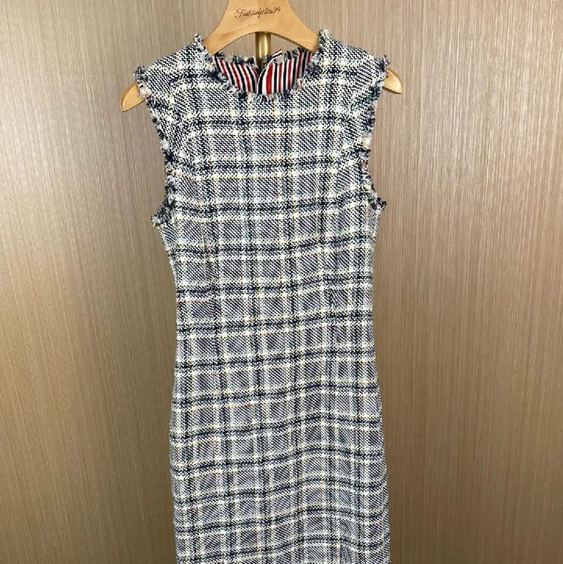 Thom Browne Thom Browne Color-Blocked Cotton Dress for Women 0089 Size M / US 6-8 / IT 42-44 - 1 Thumbnail