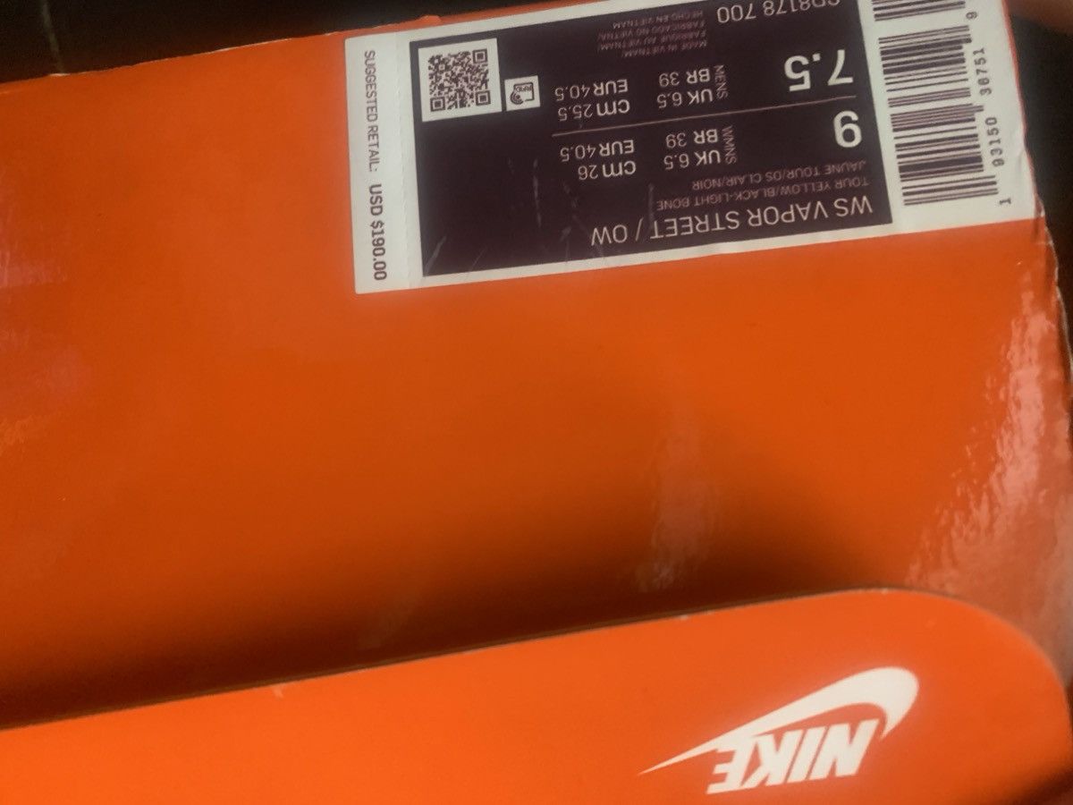 Nike × Off-White Off-whiteXNike Vapor Street Size US 9 / IT 39 - 1 Thumbnail
