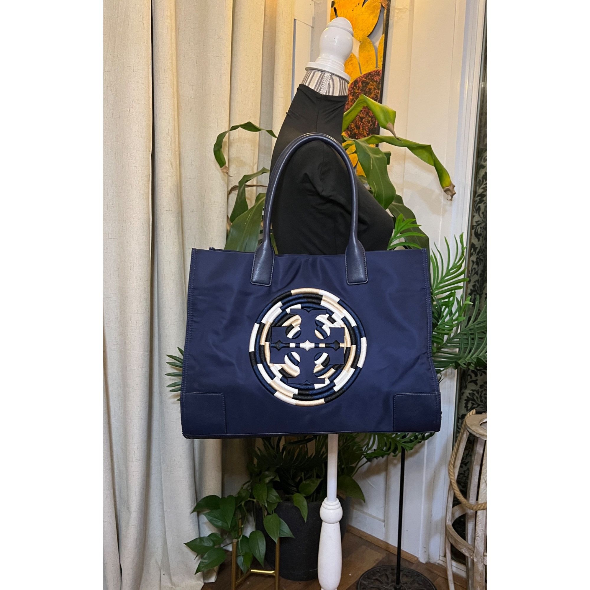 Tory Burch ✺✺ AUTHENTIC TORY BURCH Blue Ella with Stitched Logo ✺✺ Size ONE SIZE - 9 Thumbnail