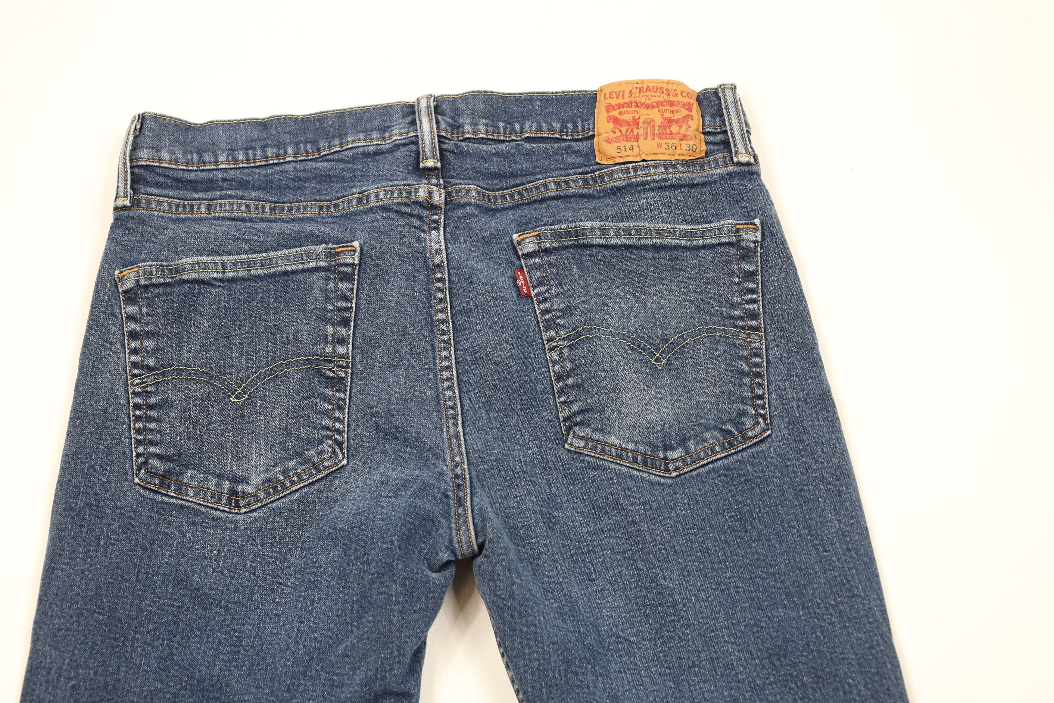 Levi's × Vintage Vintage Y2K Levis 514 Stretch Straight Leg Denim Jeans Blue Size US 36 / EU 52 - 11 Thumbnail