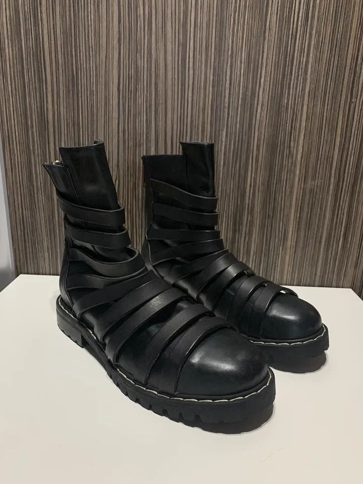 Gareth Pugh Gareth Pugh Ankle Boots Men's Leather Zipper Sz:43/US