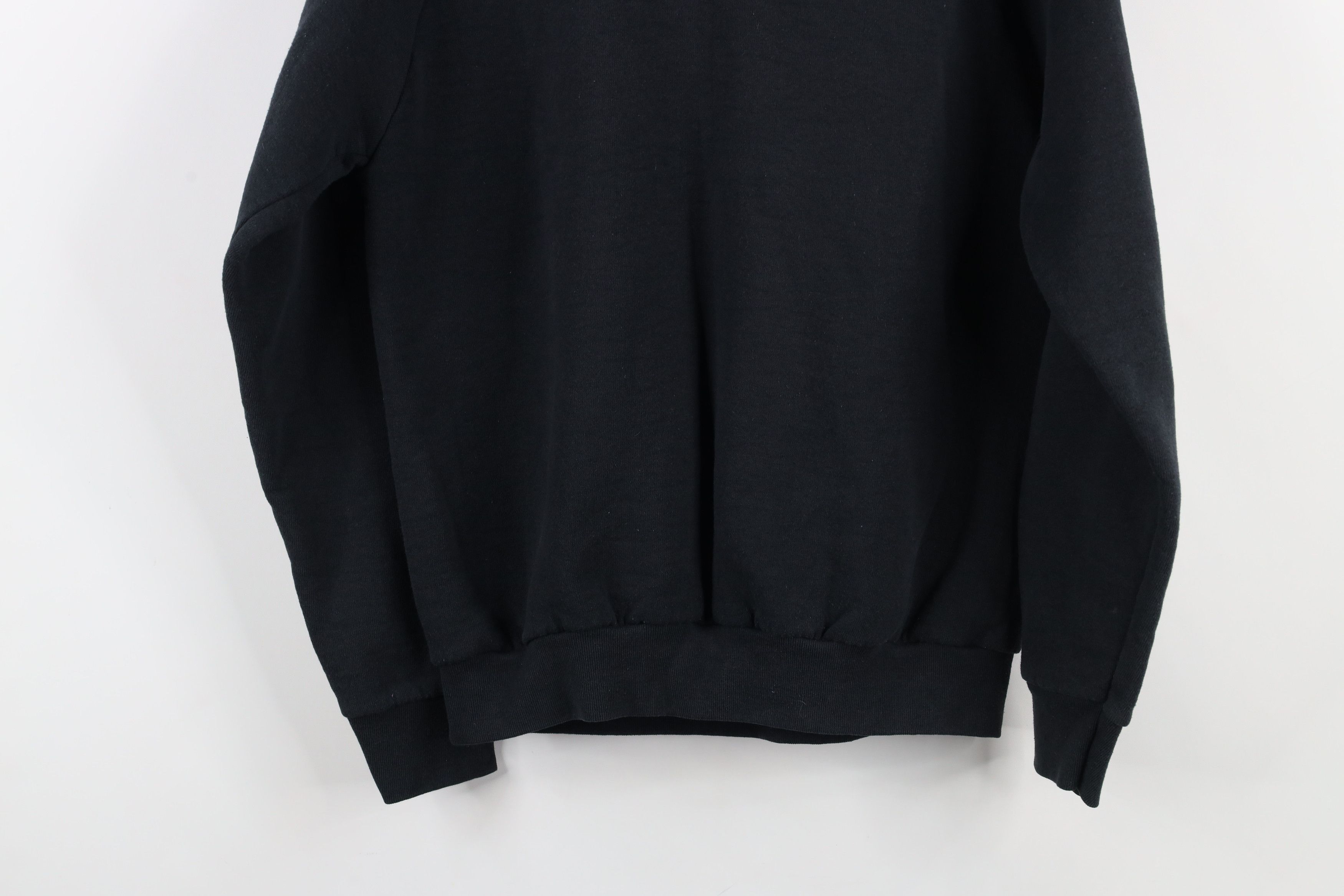 Vintage Vintage 90s Streetwear Blank Crewneck Sweatshirt Black USA Size M / US 6-8 / IT 42-44 - 9 Thumbnail