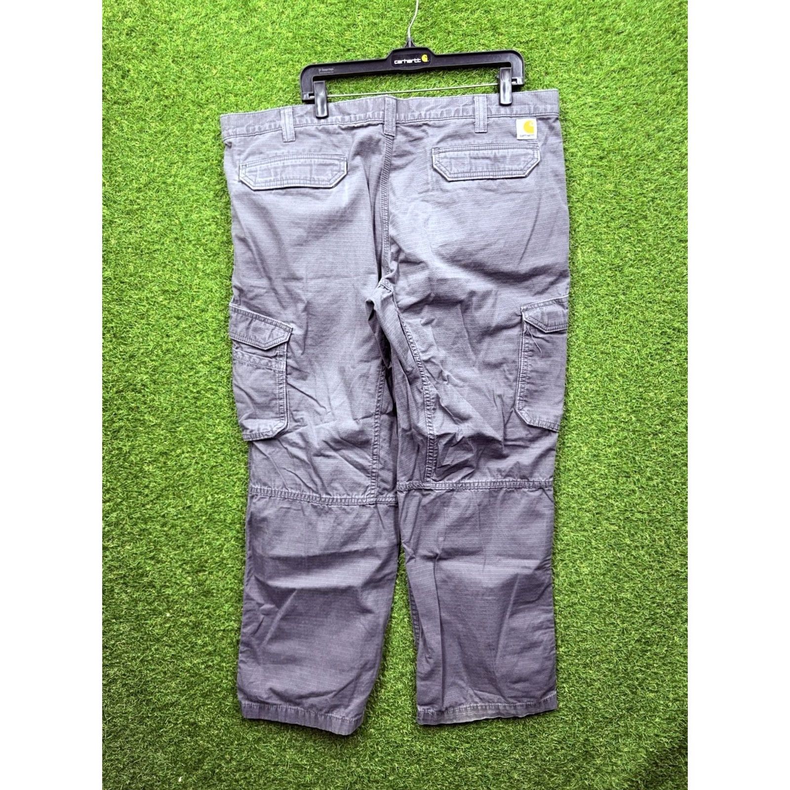 Carhartt Carhartt Pants Mens 42x30 Relaxed Fit Gray Work Pants Cargo 101148-039 Style: Cargo, 5-Pocket, Button Zip Closure, Canvas Workwear Size US 42 / EU 58 - 6 Thumbnail