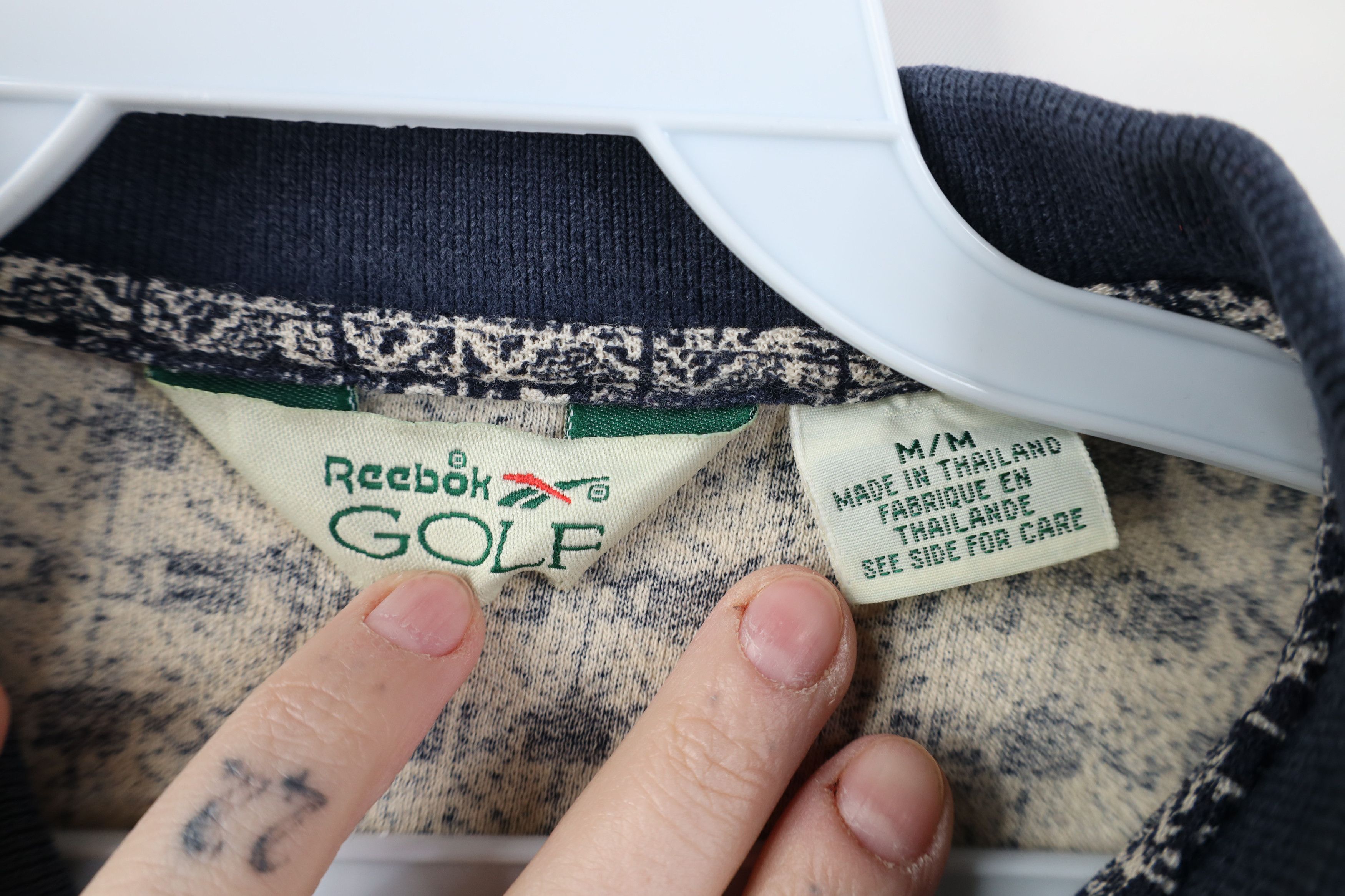 Reebok Vintage 90s Reebok Golf Geometric Golfing Polo Shirt Size M / US 6-8 / IT 42-44 - 9 Thumbnail