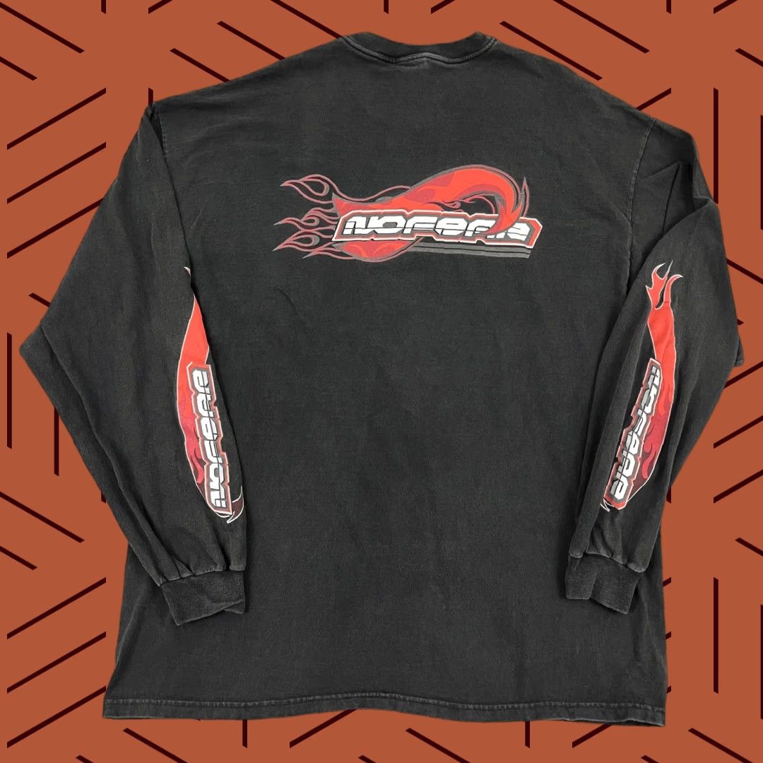 No Fear VTG No Fear Graphic T-Shirt Mens XL Faded Black Skater Grunge Sleeve Flames 90s Size US XL / EU 56 / 4 - 1 Thumbnail