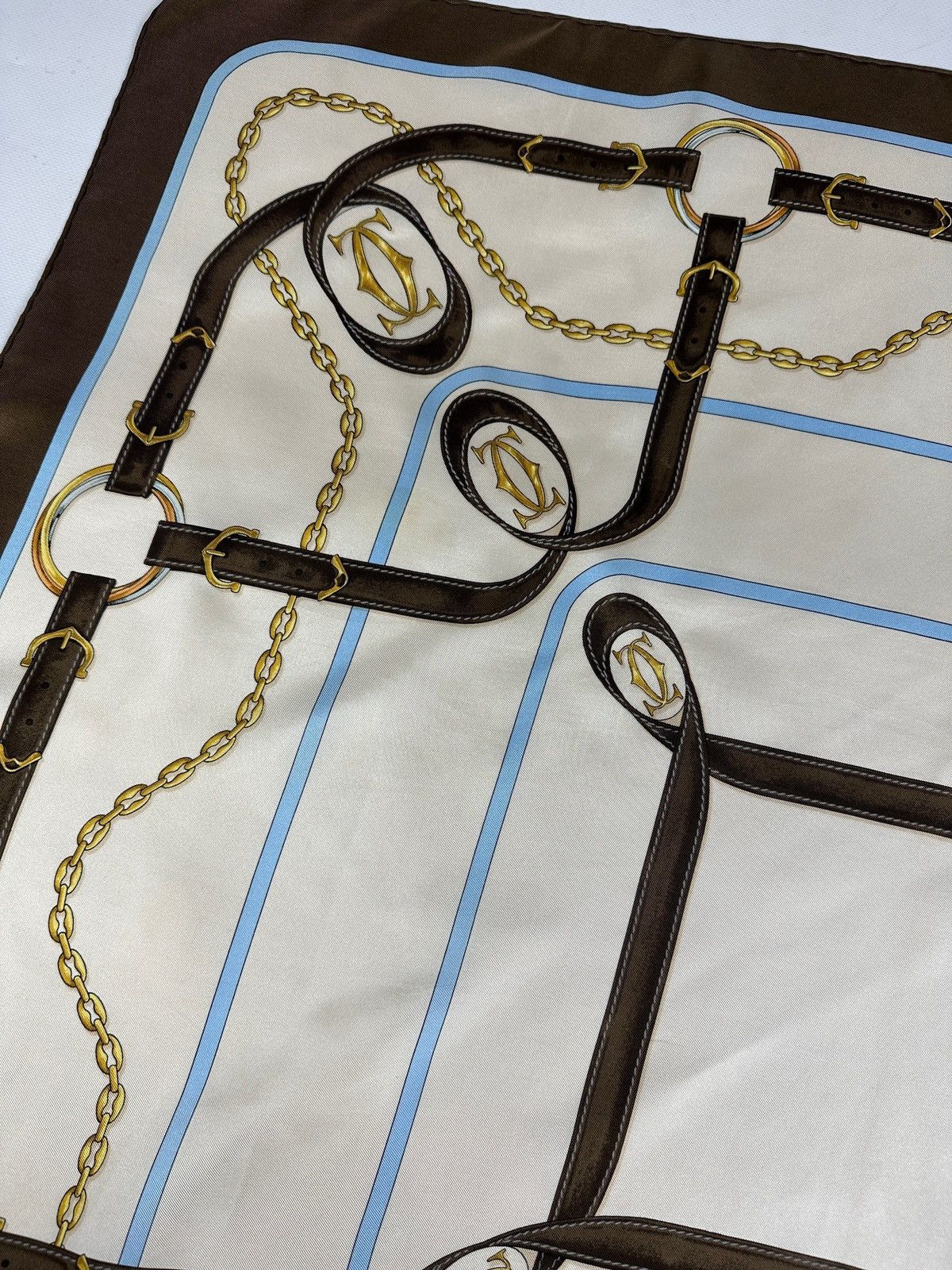 Cartier Vintage Must De Cartier Silk Scarf Size ONE SIZE - 10 Thumbnail