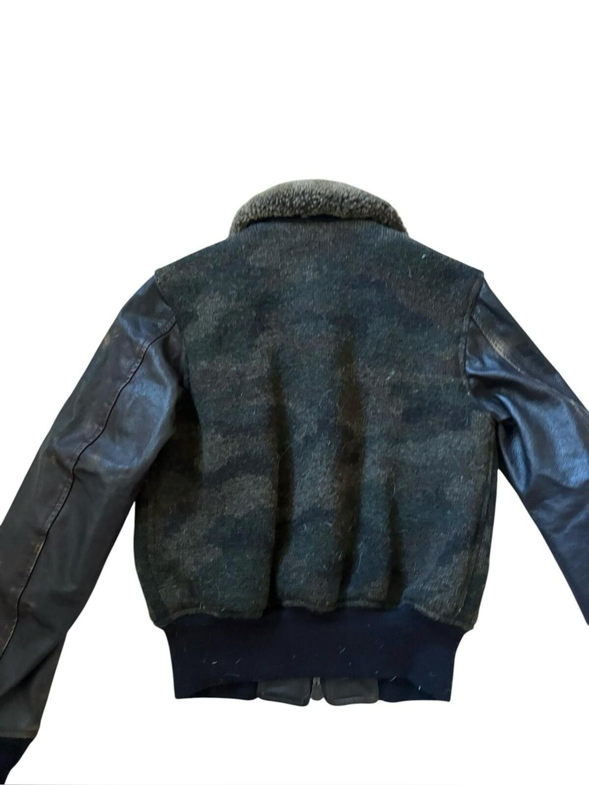 Cockpit USA Vintage Cockpit USA CPT Camo Wool Leather Bomber Jacket Size US S / EU 44-46 / 1 - 3 Thumbnail