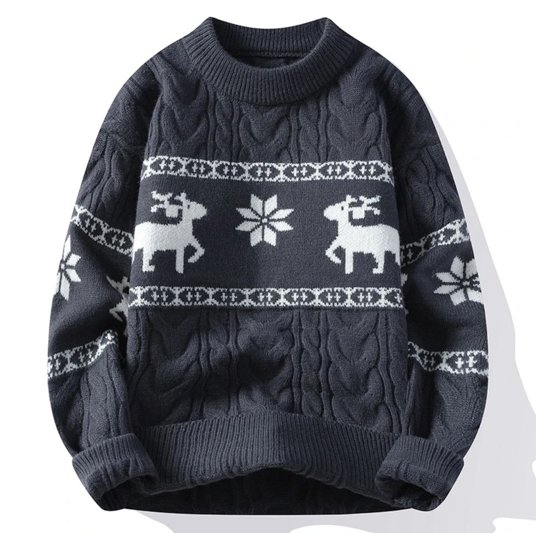 Japanese Brand × Vintage Luxury Cashmere Christmas Deer Sweater Thick Warm & Stylish Size US L / EU 52-54 / 3 - 1 Thumbnail