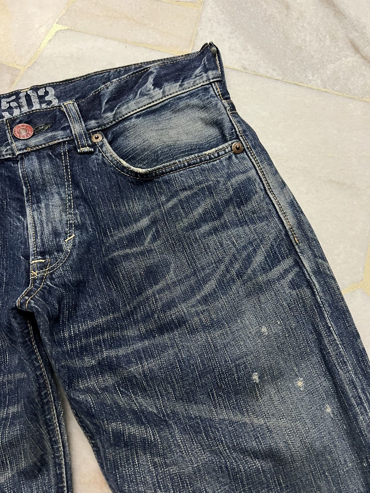Kapital EDWIN 503 BLUE TRIP MUD WASH BOOTCUT JEANS Size US 32 / EU 48 - 9 Thumbnail