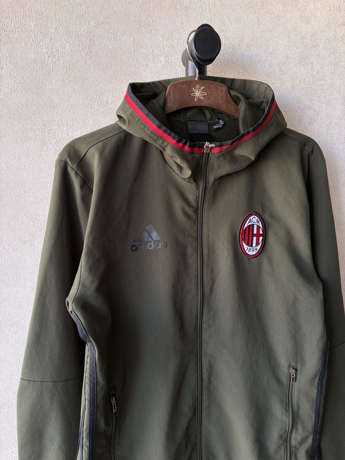 Adidas AC Milan Adidas Track Jacket Football Soccer Top Training Size US L / EU 52-54 / 3 - 5 Thumbnail