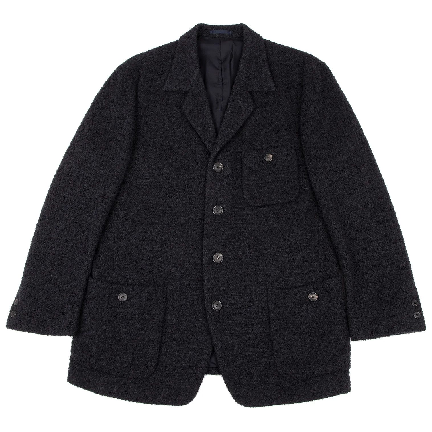 Issey Miyake Wool Blend Knit Suit Set in Navy, Size L Size US L / EU 52-54 / 3 - 2 Thumbnail