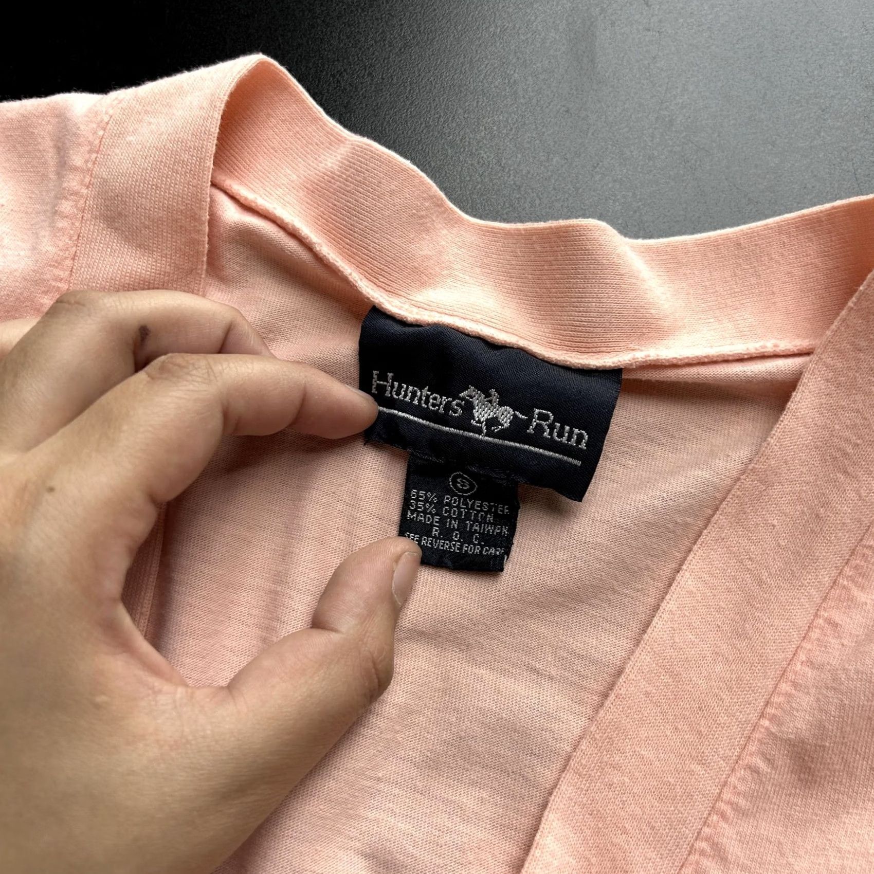 Hunter VINTAGE Hunters Run Cardigan Womens Small Pink V-Neck Button Front Lightweight Size S / US 4 / IT 40 - 2 Thumbnail