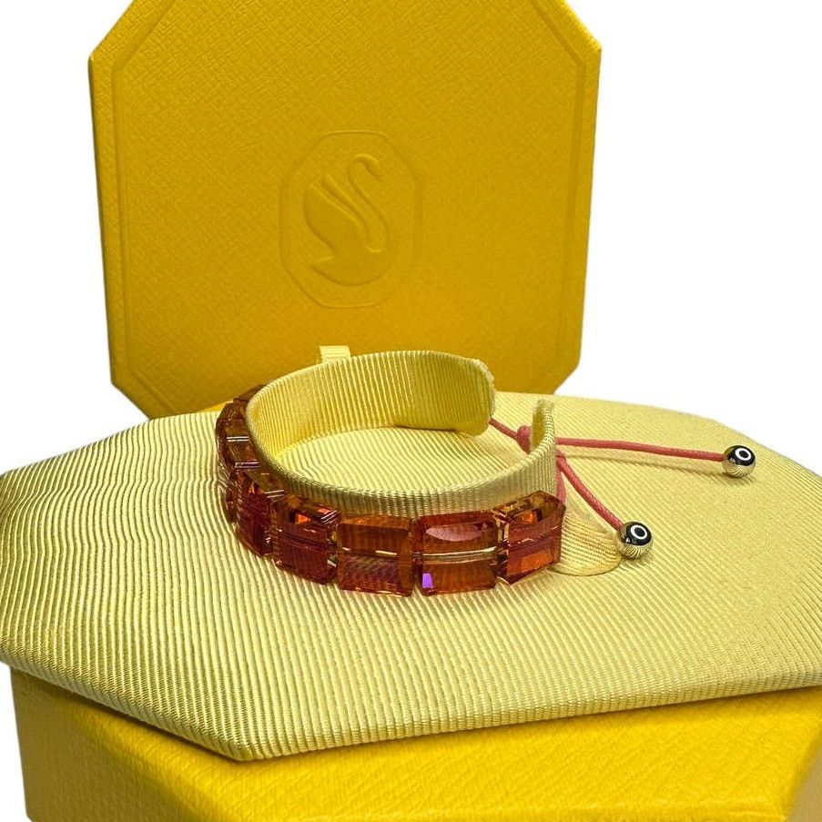 Swarovski Swarovski Letra Bracelet INFINITY Orange Rhodium Plated Size ONE SIZE - 3 Thumbnail
