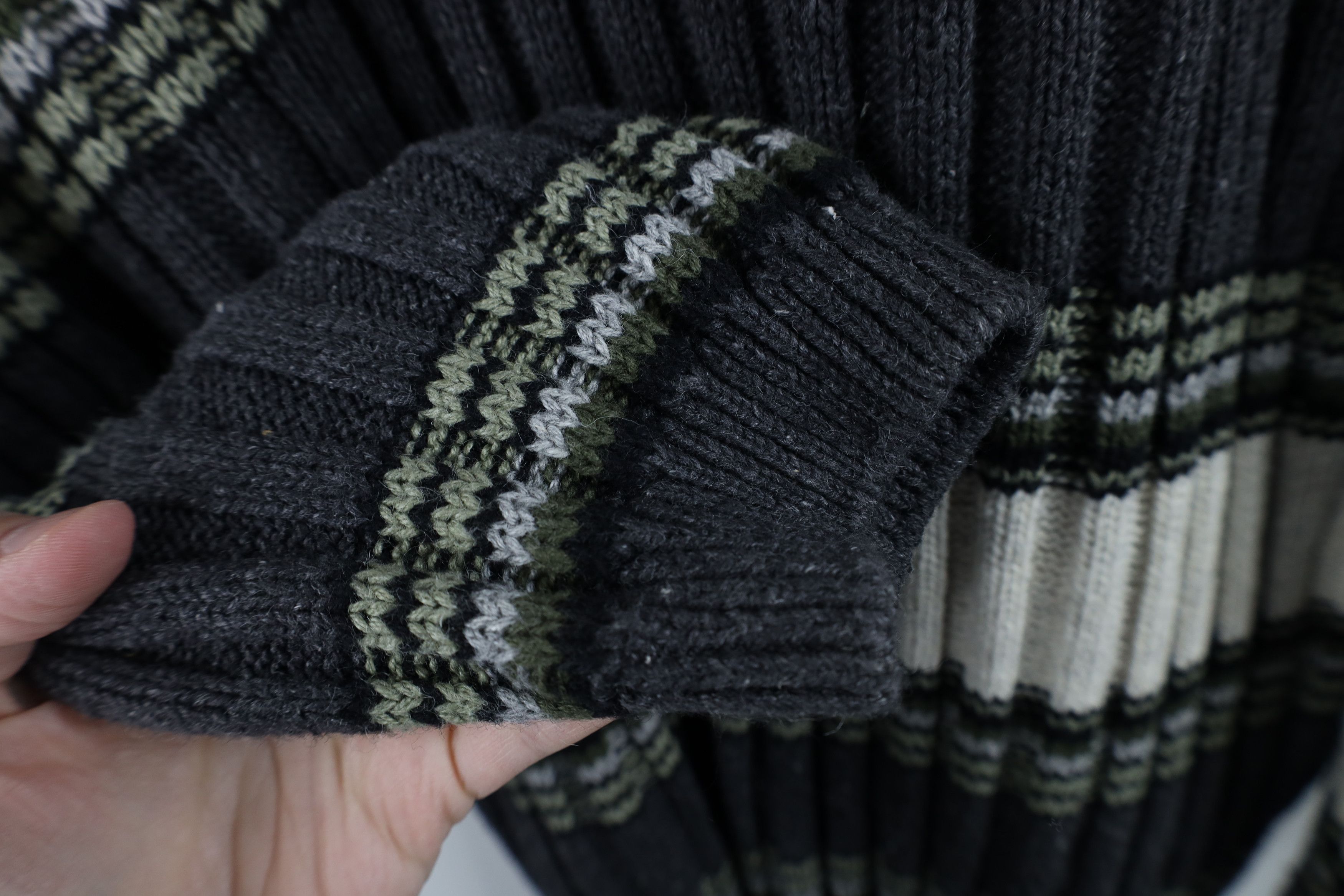 Vintage Vintage 90s Streetwear Chunky Ribbed Knit Henley Sweater Size US XL / EU 56 / 4 - 6 Thumbnail