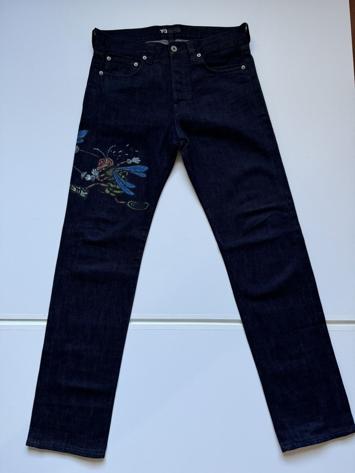 Adidas × Yohji Yamamoto Fighting Bee Side Stripe Denim Size US 30 / EU 46 - 3 Thumbnail