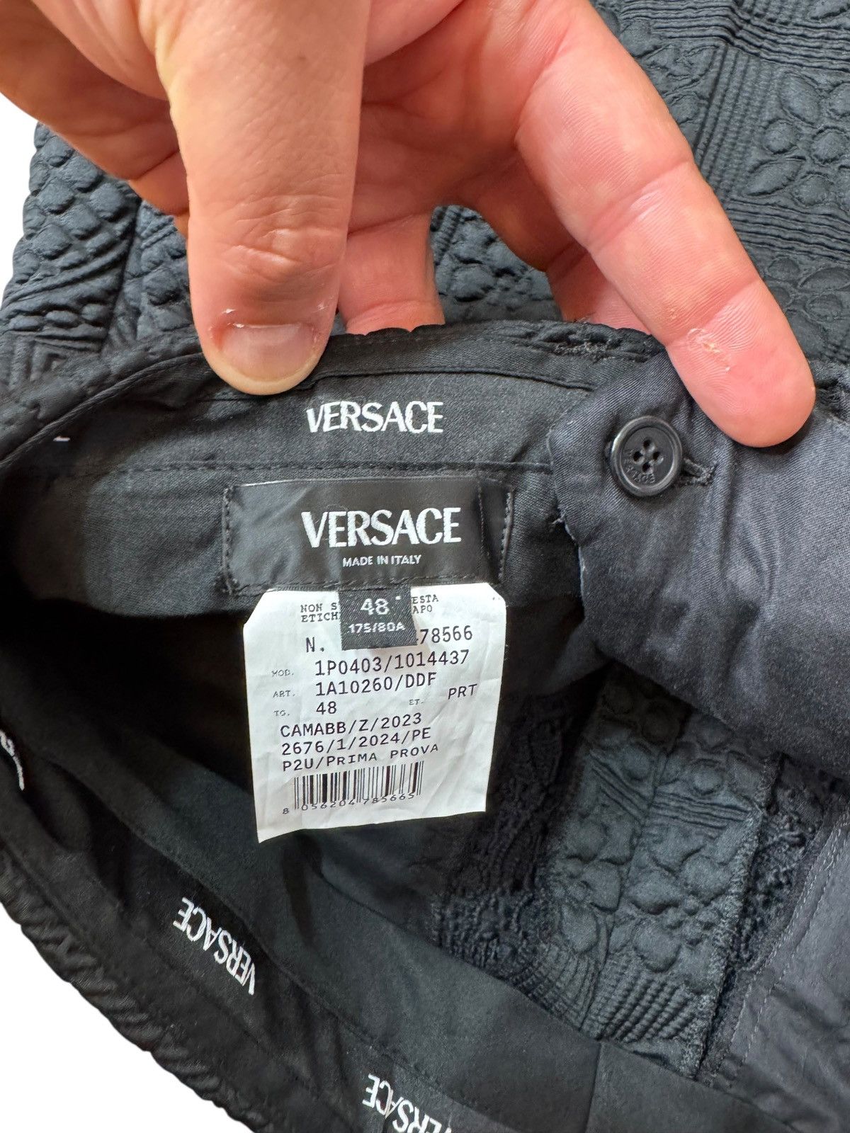 Versace Versace Black Jacquard Shorts SS24 Size US 34 / EU 50 - 7 Thumbnail
