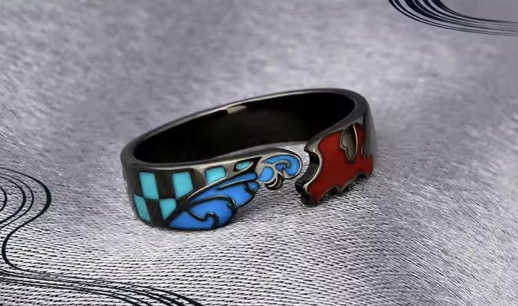 Jewelry Anime Demon Slayer Adjustable Size Ring Size ONE SIZE - 1 Thumbnail