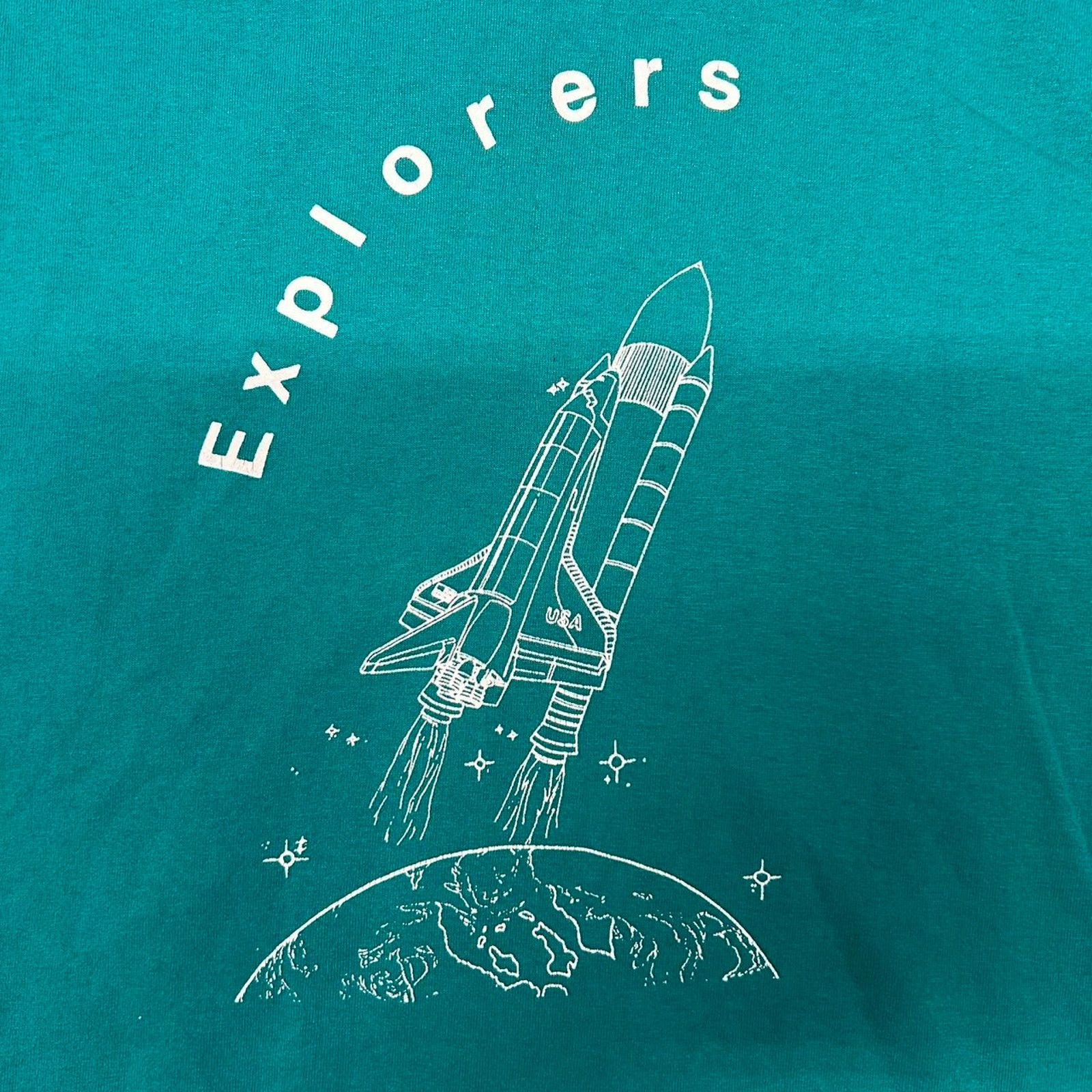 Hanes VTG 90s explorers Space tee Size US M / EU 48-50 / 2 - 2 Thumbnail