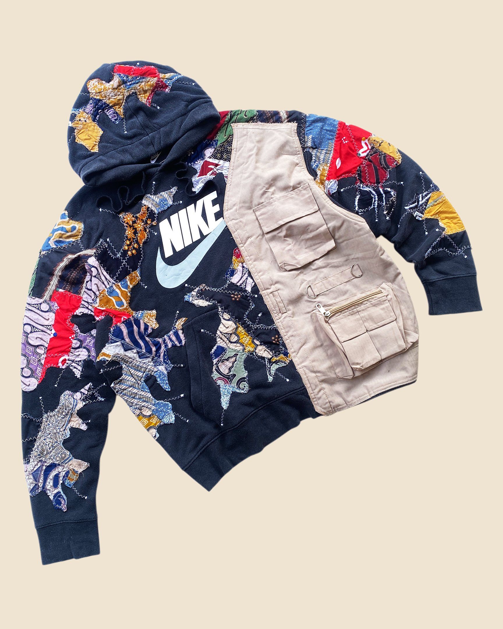 Handmade × Nike 1 OF 1 REWORKED NIKE BATIK PATCHWORKS VEST HOODIE SIZE XL Size US XL / EU 56 / 4 - 5 Thumbnail