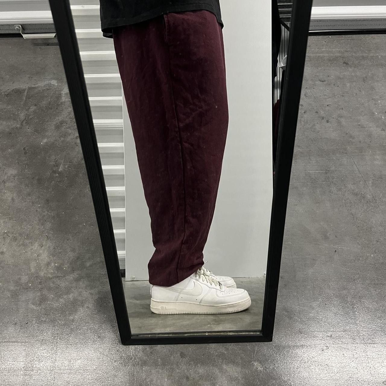 Japanese Brand × Vintage Vintage Y2K Burgundy Loungewear Sweatpants! Size US 38 / EU 54 - 1 Thumbnail
