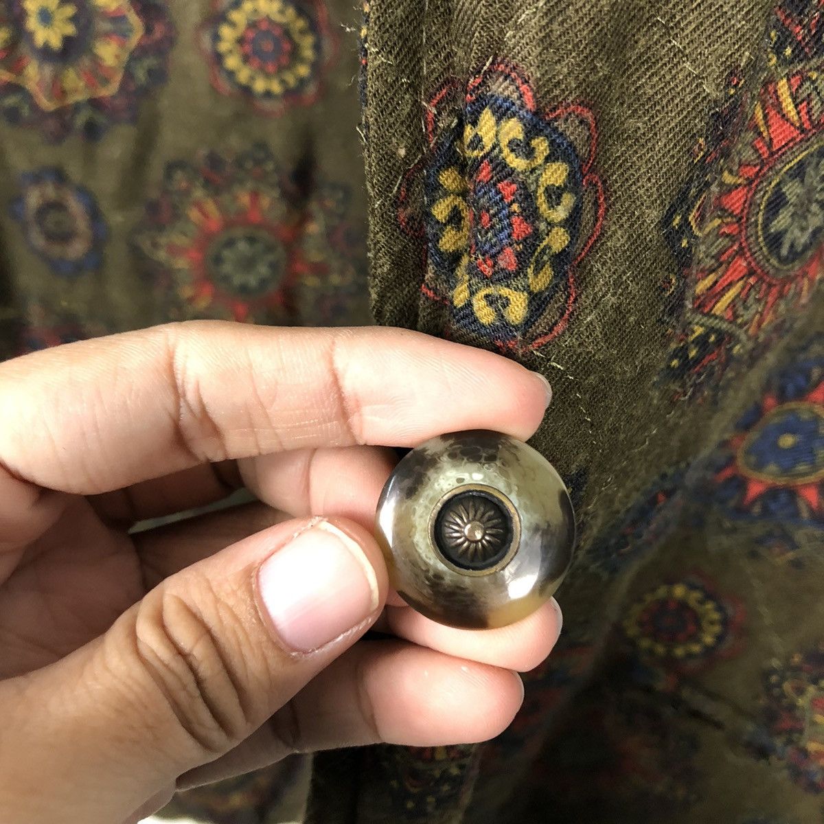 Vintage Button Jacket FullPrint Floral I 1981 Made in Italy