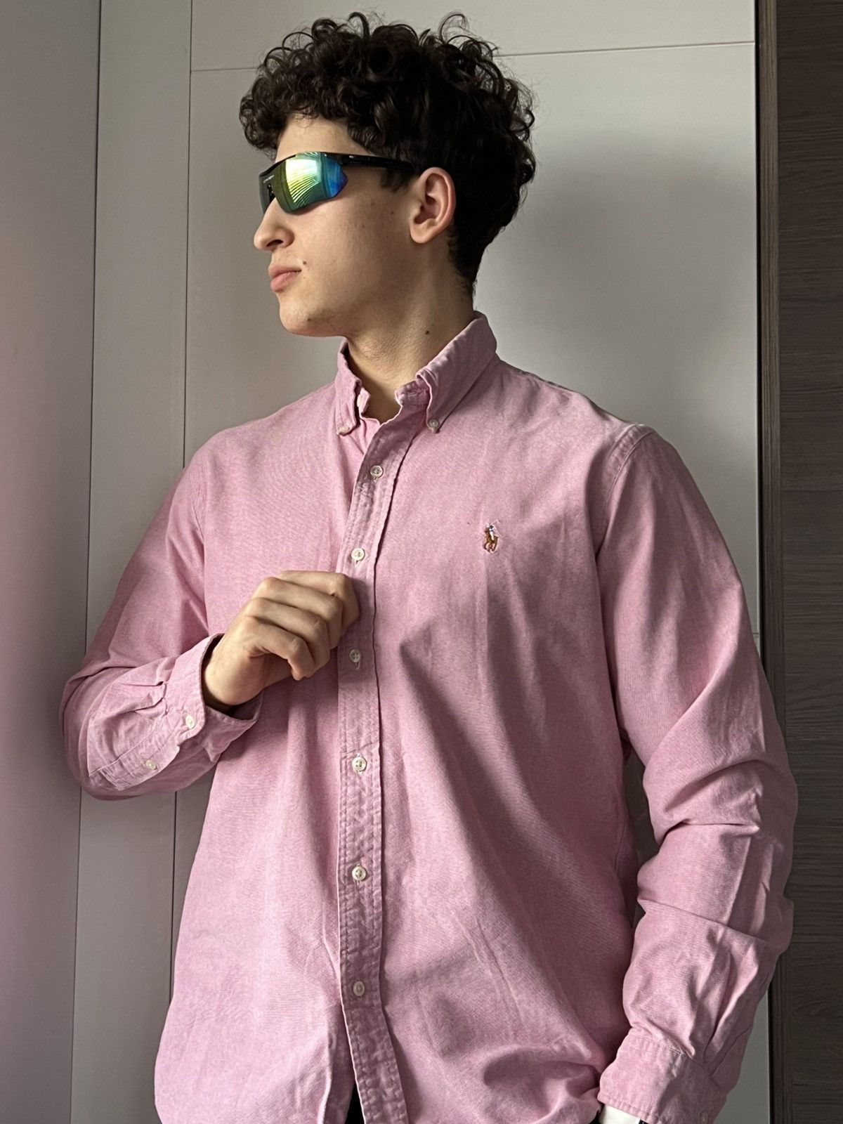 Polo Ralph Lauren × Ralph Lauren ‼️Polo Ralph Lauren RRL Coloured Logo Pink Luxury Shirt‼️ Size US L / EU 52-54 / 3 - 2 Thumbnail