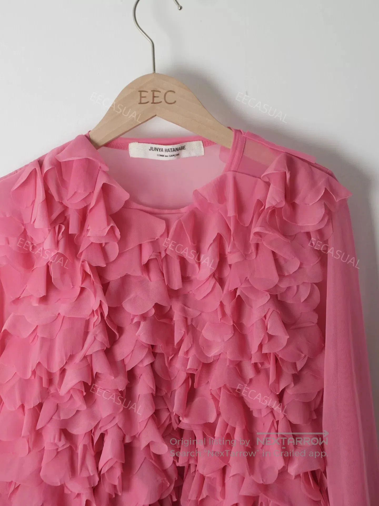 Junya Watanabe Pink Layered Ruffle Top by Junya Watanabe. Size M / US 6-8 / IT 42-44 - 5 Thumbnail