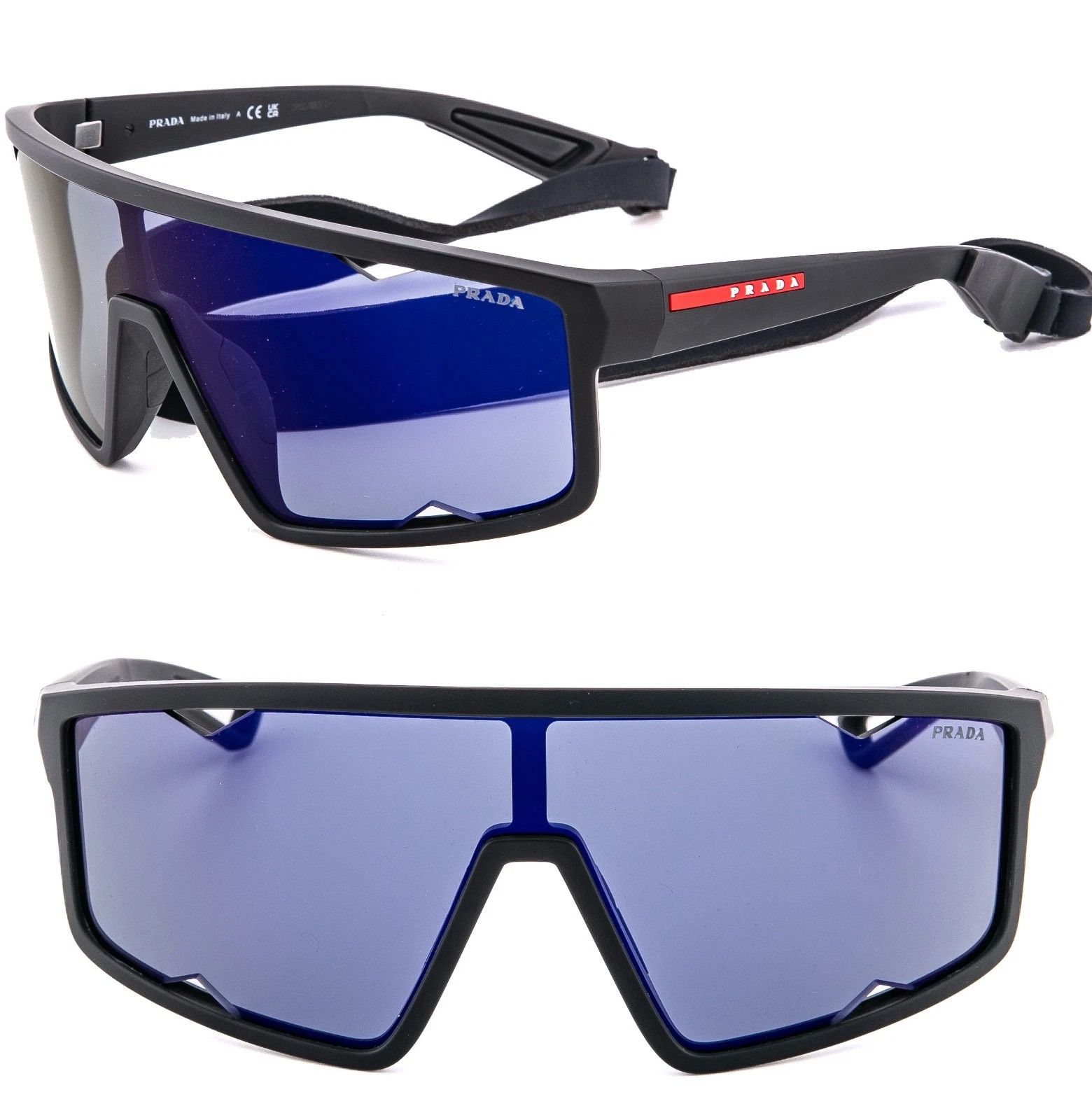 Prada PRADA A03 Linea Rossa Sport Black Violet Sunglass PSA03S Size ONE SIZE - 1 Thumbnail