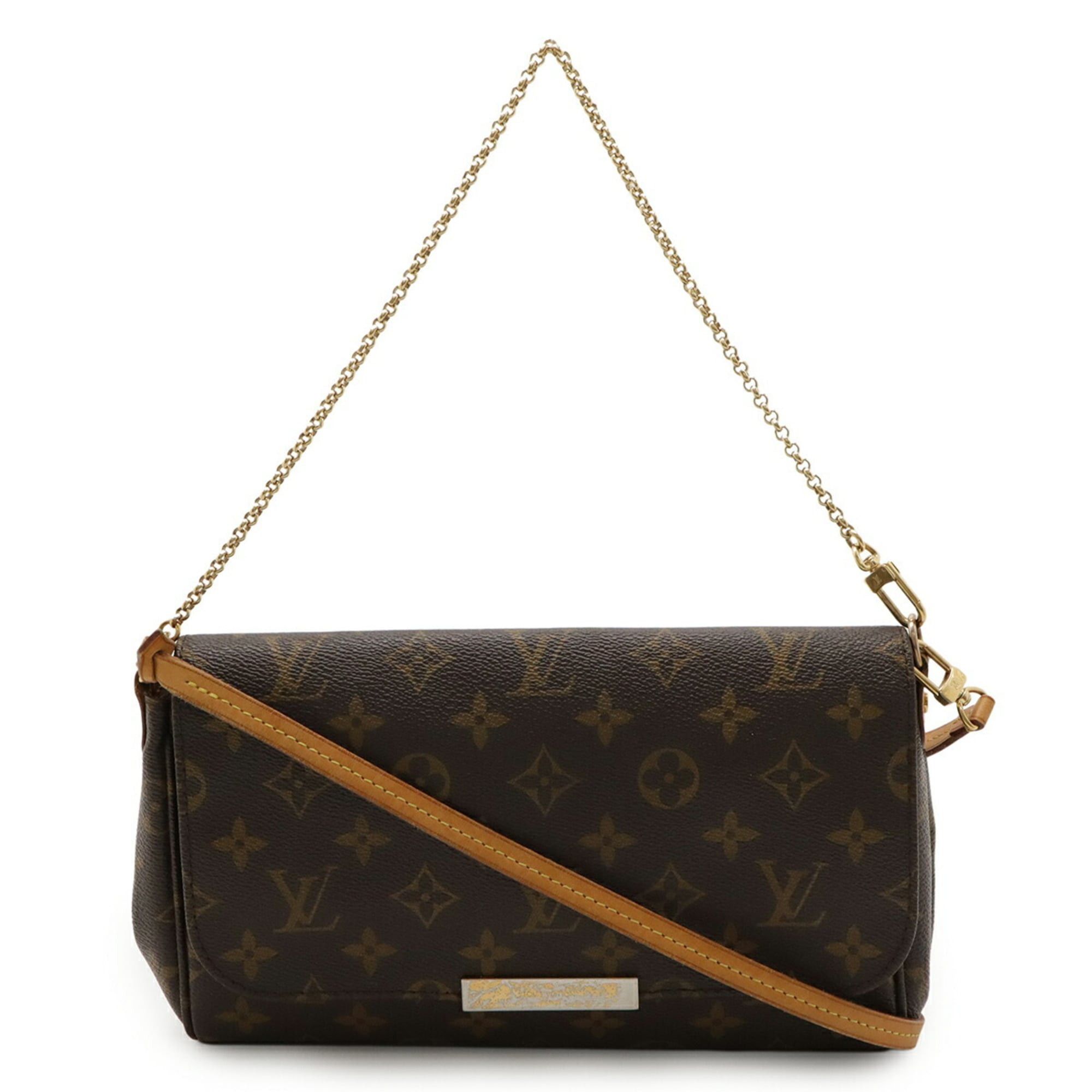 LOUIS VUITTON Monogram Favorite MM Shoulder Bag Chain Clutch Bag M40718