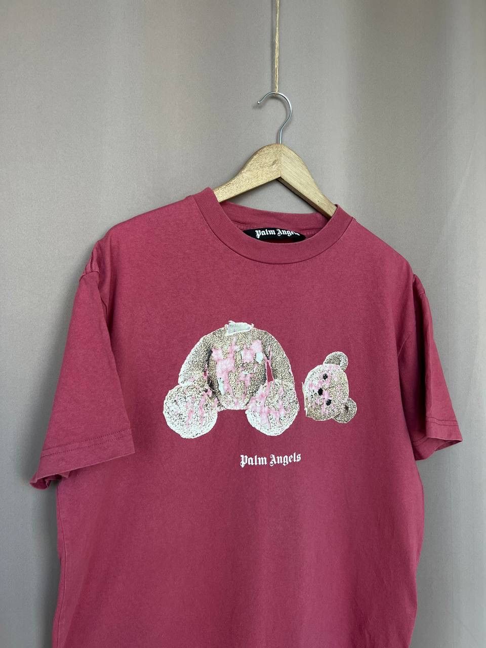 Palm Angels Palm Angels Bear Classic T-Shirt Mens Size L Burgundy Luxury Size US L / EU 52-54 / 3 - 3 Thumbnail