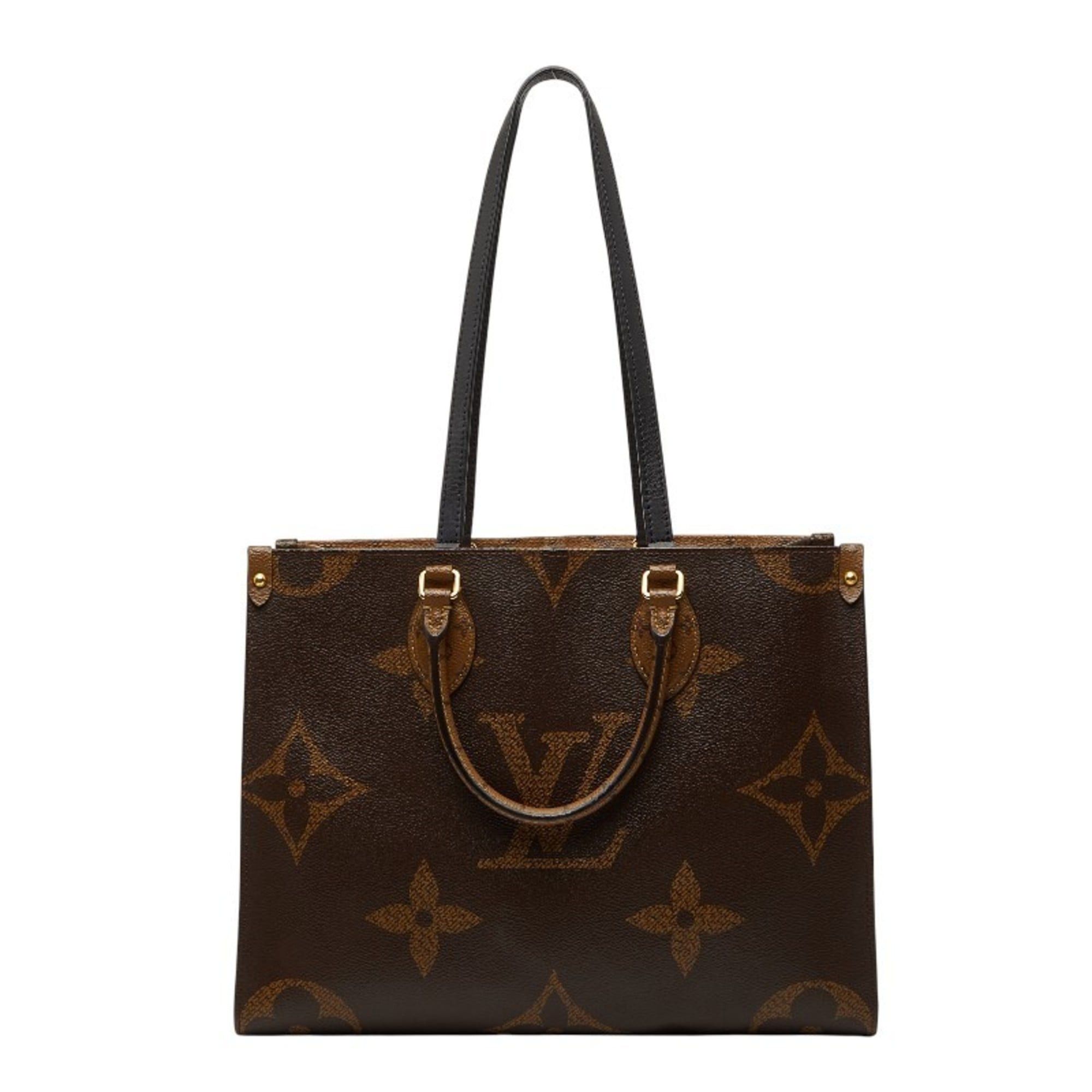 Louis Vuitton Louis Vuitton Monogram Giant Reverse On-the-Go MM Handbag/Shoulder Bag M45321 Brown Leather Women's LOUIS VUITTON Size ONE SIZE - 1 Thumbnail