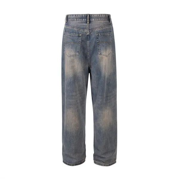 Japanese Brand Distressed street washed contrasting casual all-match jeans Size US 32 / EU 48 - 2 Thumbnail