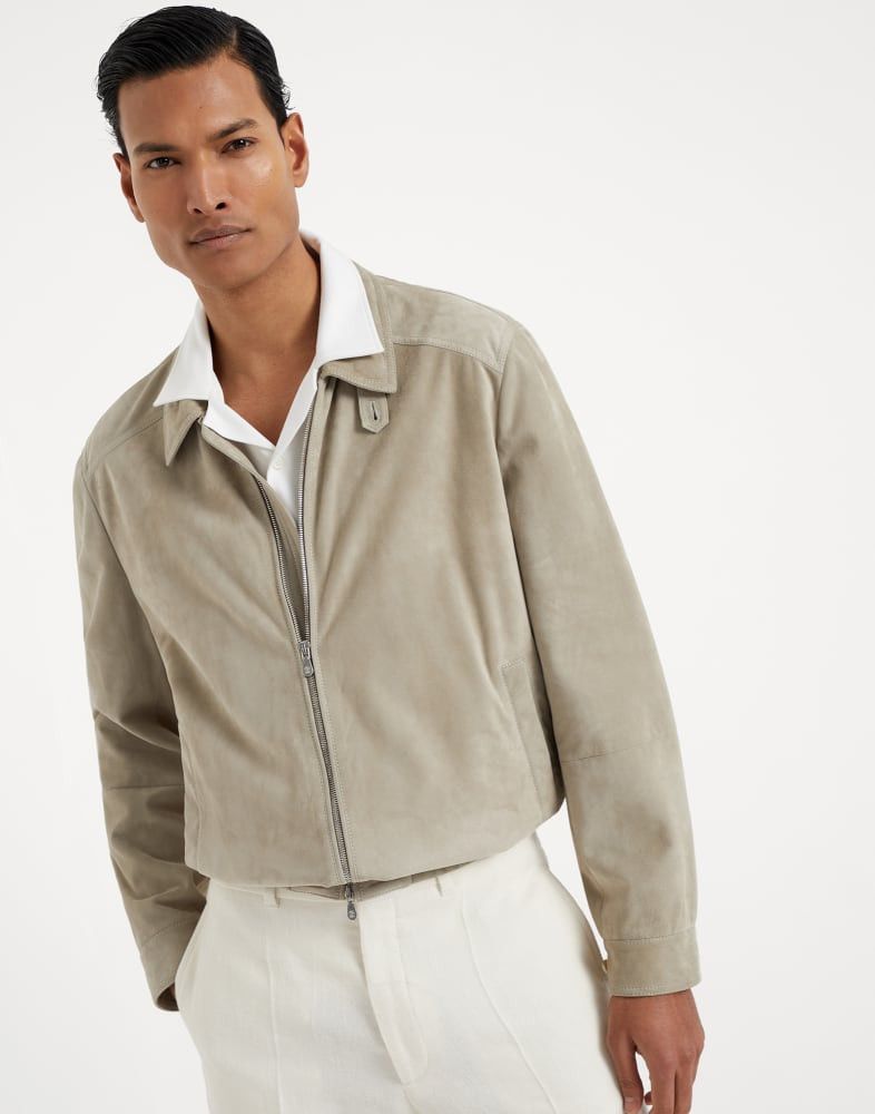 Brunello Cucinelli o1w1db10825 Leather Jacket in Green Size US S / EU 44-46 / 1 - 1 Thumbnail