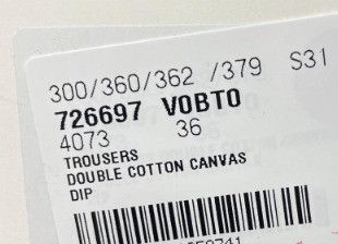Bottega Veneta o1n1vont0325 Double Cotton Canvas Trouser in Dip Size 25" / US 0 / IT 36 - 5 Thumbnail