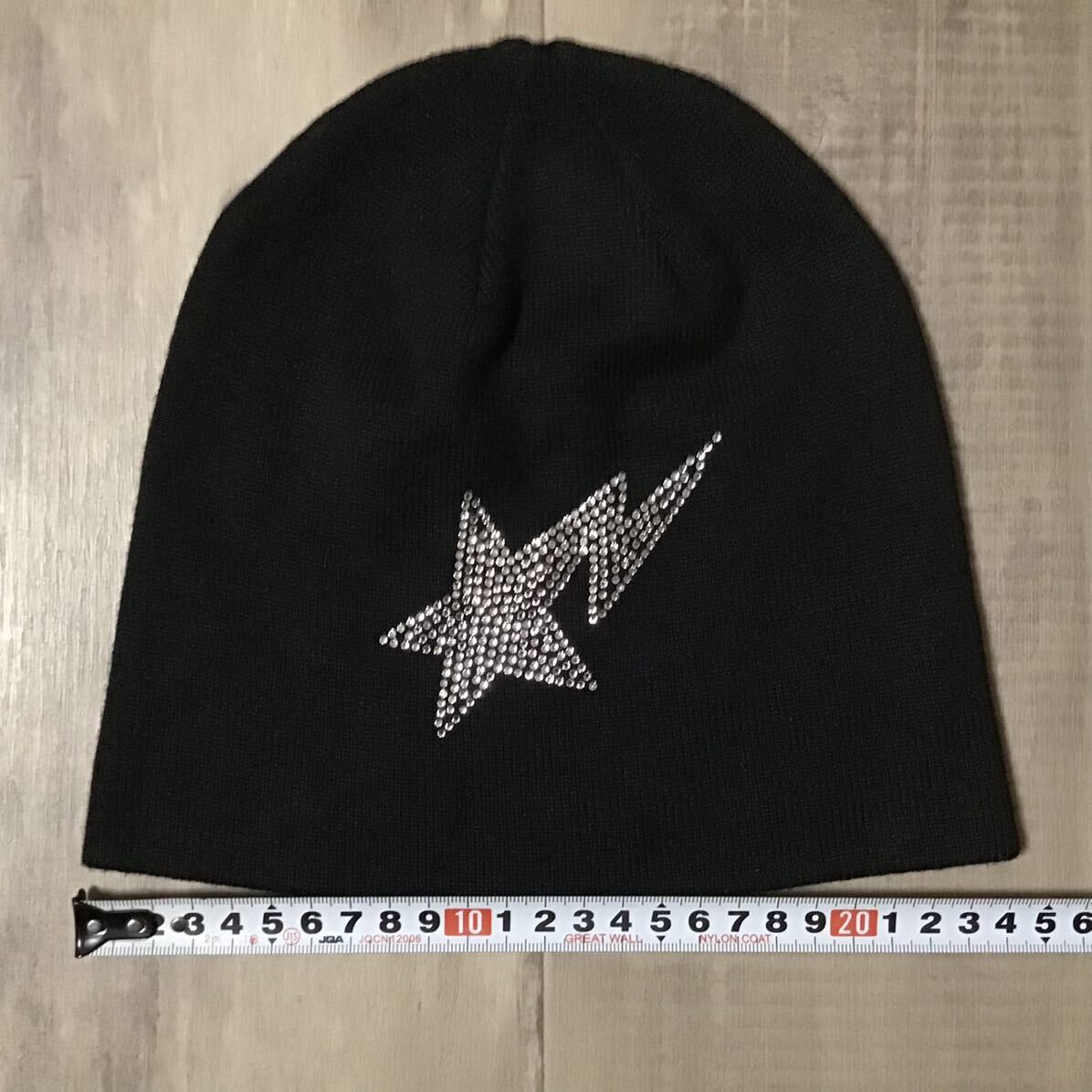 Bape Crystal Stone BAPE STA logo beanie knit cap a bathing ape Size ONE SIZE - 4 Thumbnail