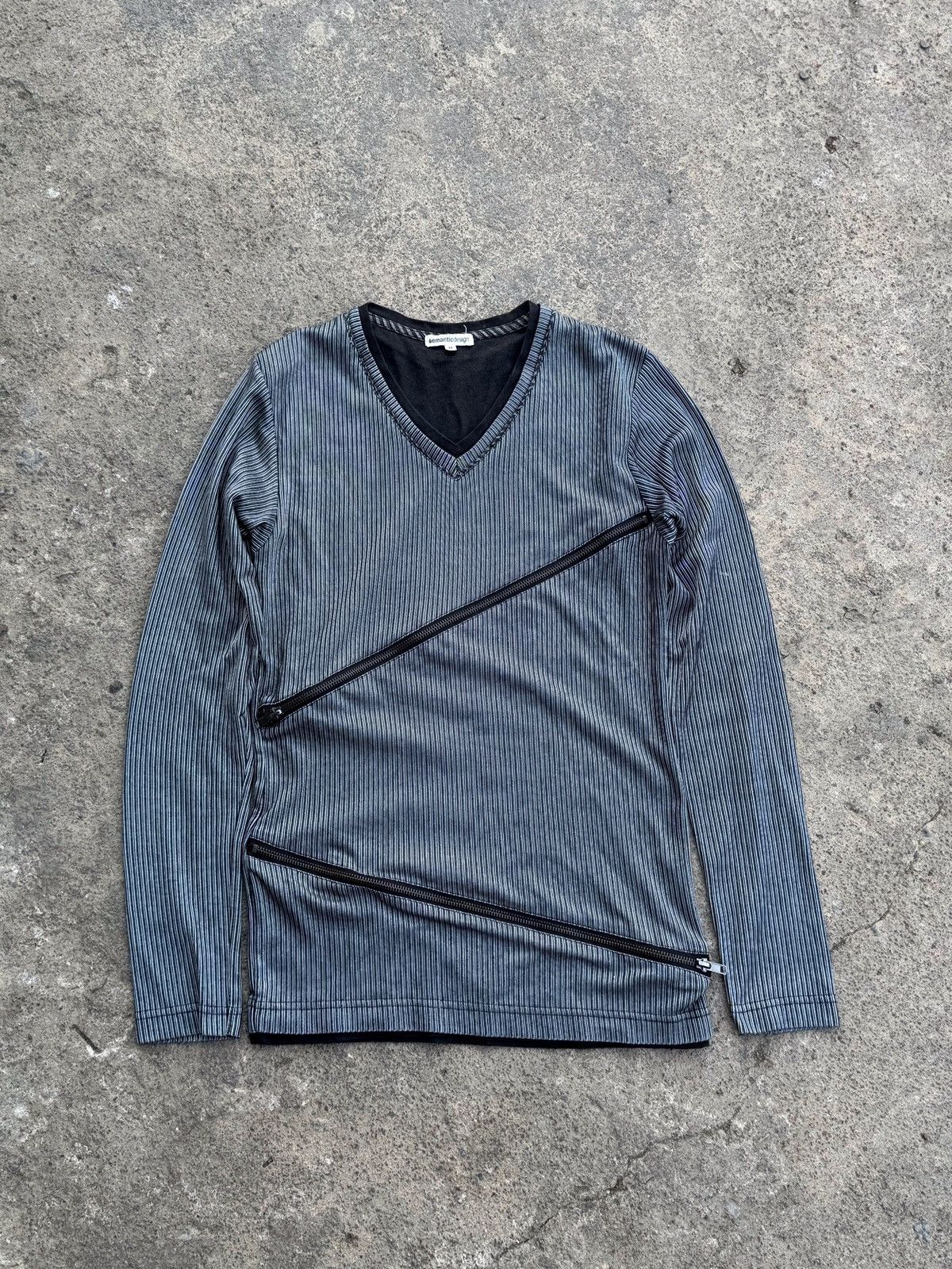 Japanese Brand Semanticdesign Archived Zipper Double Layers Long Sleeve Size US M / EU 48-50 / 2 - 2 Thumbnail