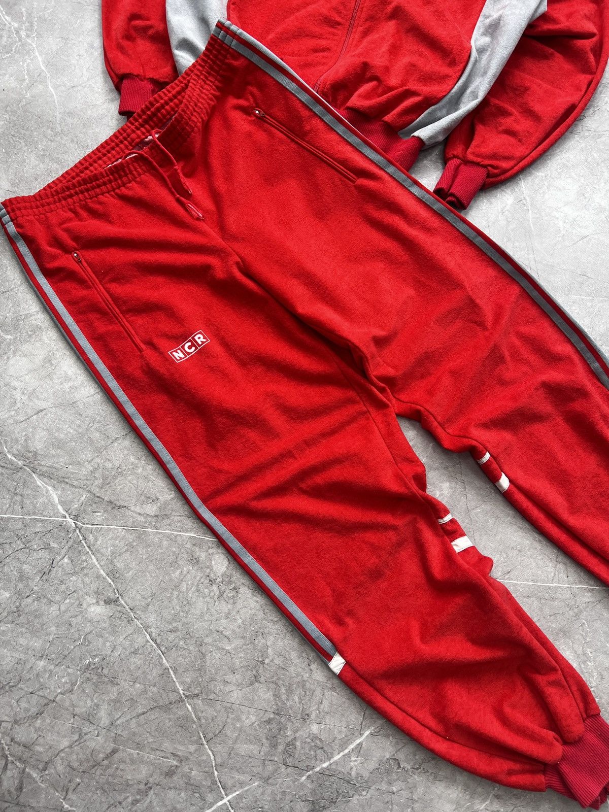 Adidas × Vintage Vintage France Adidas retro trackSUIT velour Jacket+pants Size US M / EU 48-50 / 2 - 4 Thumbnail