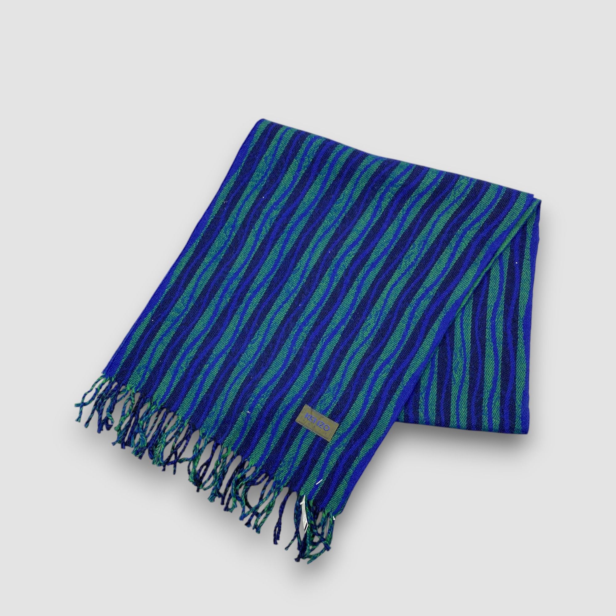 Kenzo Vintage Kenzo Paris Scarf Muffler Wool Fringe Winter Scarves Size ONE SIZE - 3 Thumbnail