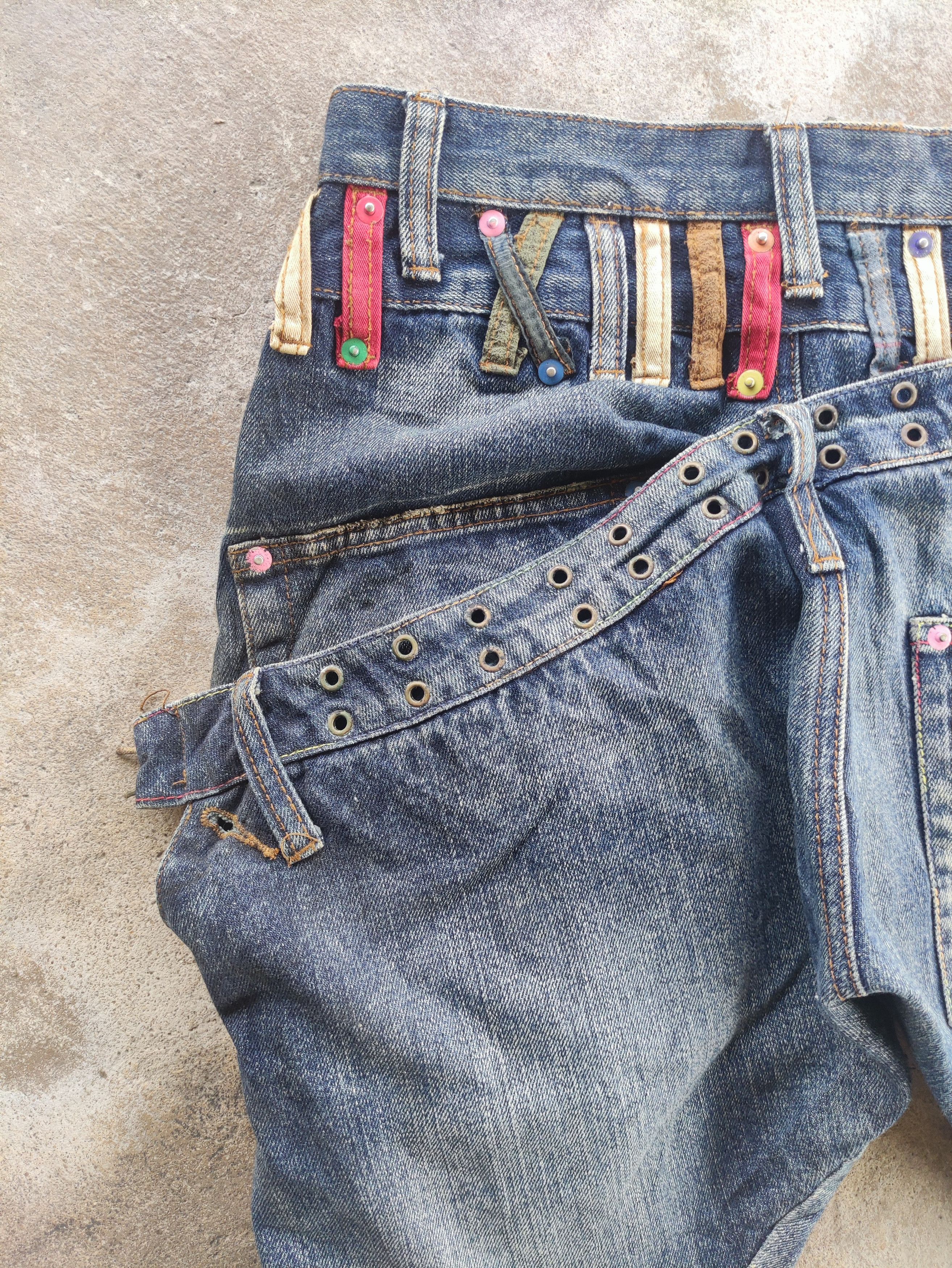 Japanese Brand Vintage Japanese Brand Double Waist Denim Faded Pants Size US 30 / EU 46 - 13 Thumbnail