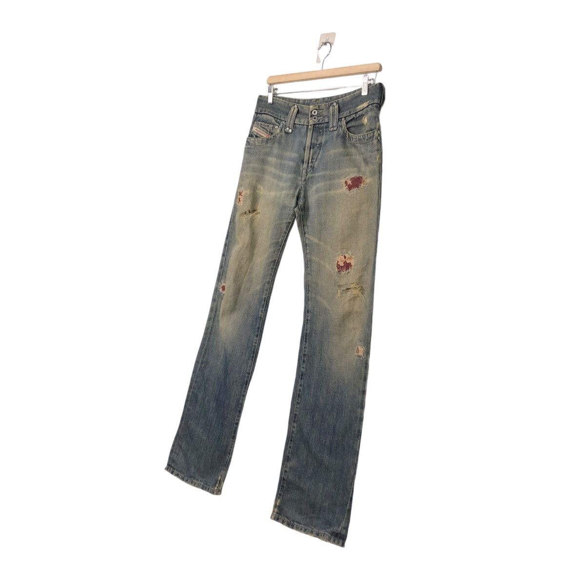 Diesel 🔥DISTRESSED RUSTY DESIGN DIESEL DENIM JEANS PATCHWORK Size US 32 / EU 48 - 4 Thumbnail