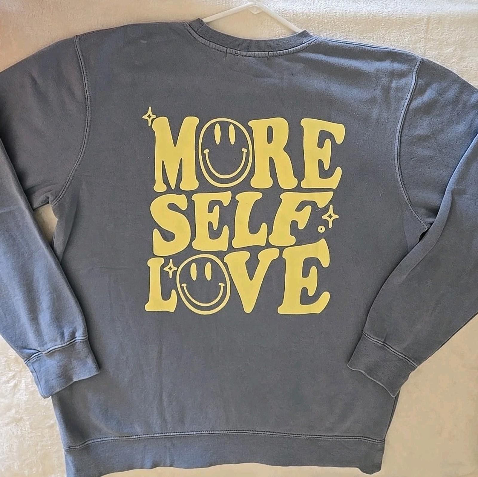 Other BLT Size M, More Self Love Blue Pullover Sweatshirt USA Size M / US 6-8 / IT 42-44 - 1 Thumbnail