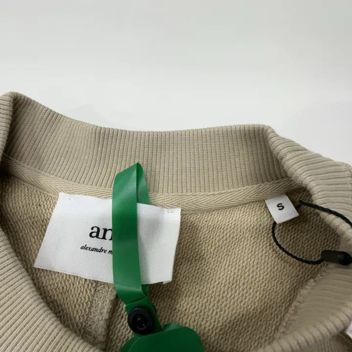 AMI AMIPARIS SS22 Beige Heart Logo Sweatshirt -2507 Size US S / EU 44-46 / 1 - 2 Thumbnail