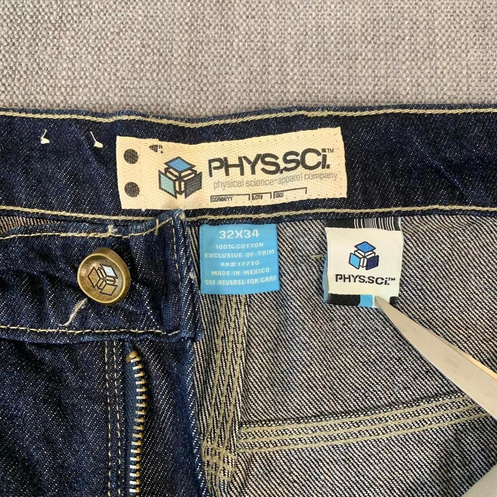 Vintage Y2K 90s Phys.sci Carpenter Work Denim Jeans Size US 32 / EU 48 - 6 Thumbnail