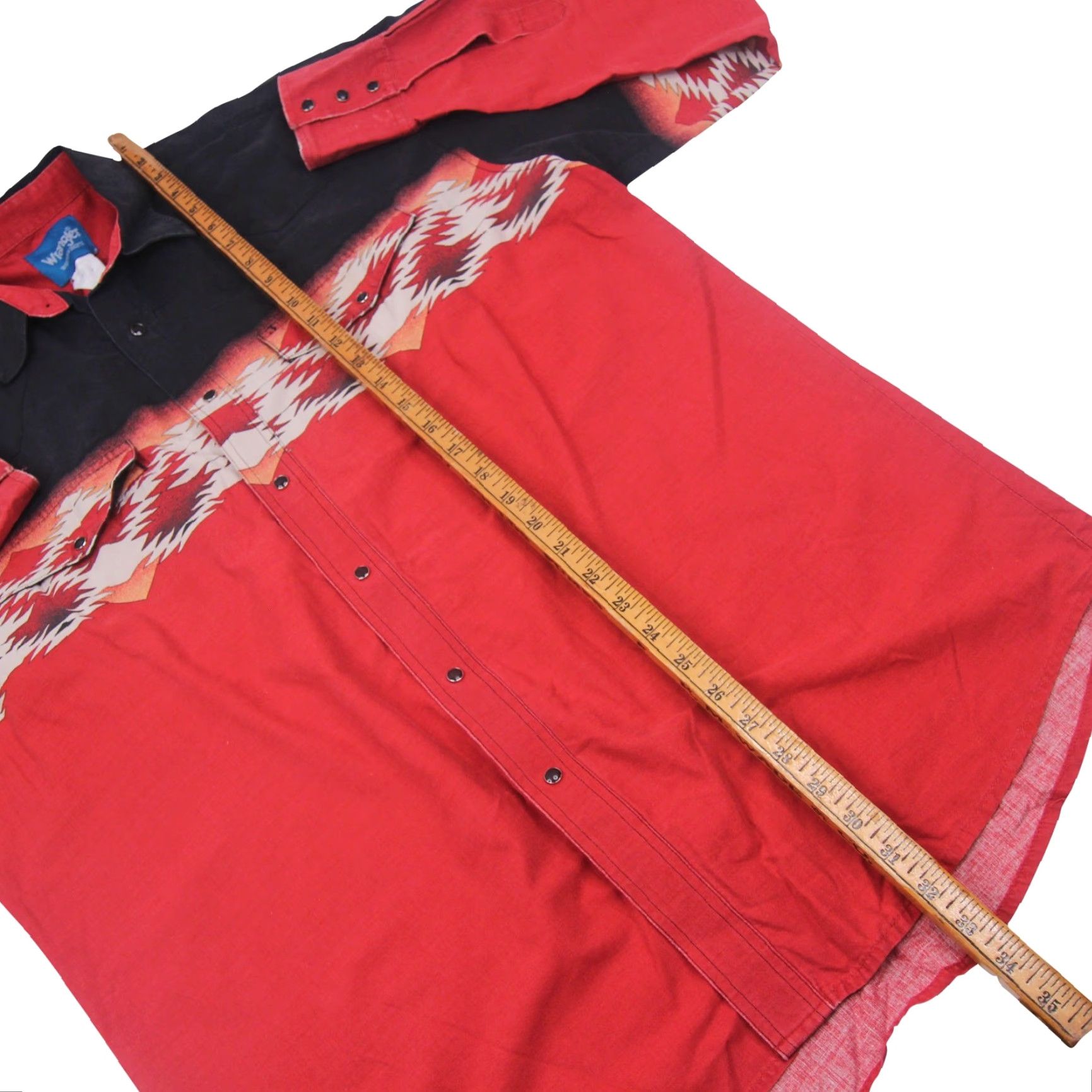Wrangler VINTAGE Wrangle Aztec Southwestern Art Pearl Snap Down Western Shirt Red Mens XL Size US XL / EU 56 / 4 - 5 Thumbnail