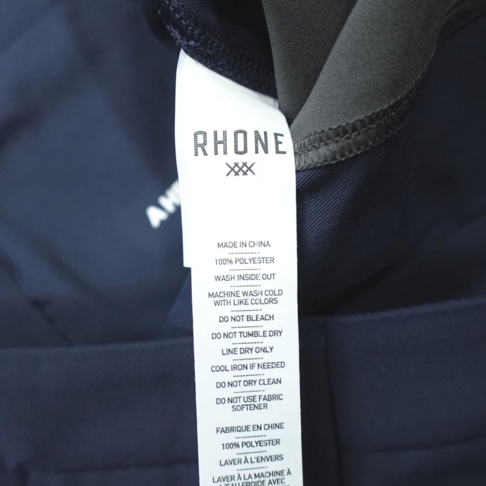 Rhone Rhone Gotham Slim Fit Stretch Pants Men’s 40x32 Navy DWR Twill Woven 48 Size US 40 / EU 56 - 3 Thumbnail